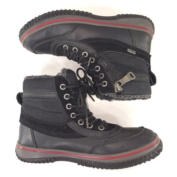 PAJAR CANADA SNOWSLIDE MEN\'S SZ 10 BLACK LEATHER WATERPROOF BOOTS LACE UP ZIPPER main image 6